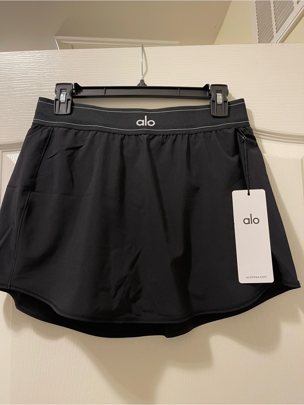 ALO Yoga Black Match Point Tennis Skirt